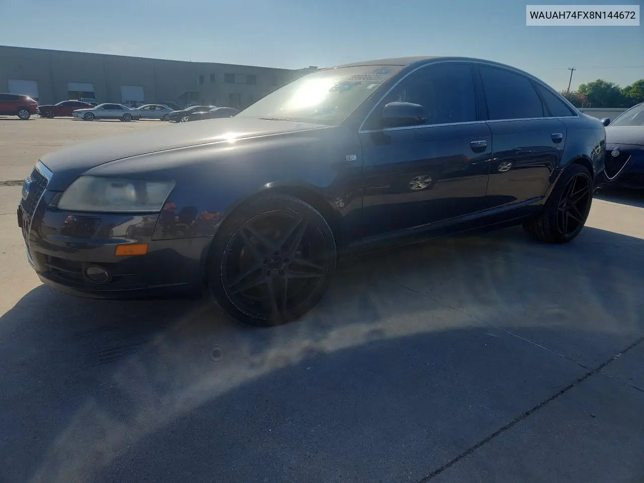 2008 Audi A6 3.2 VIN: WAUAH74FX8N144672 Lot: 59900626