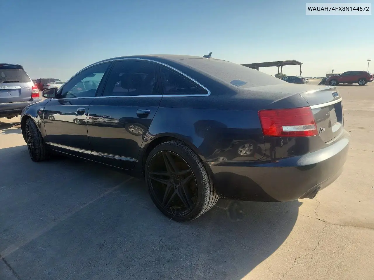 2008 Audi A6 3.2 VIN: WAUAH74FX8N144672 Lot: 59900626