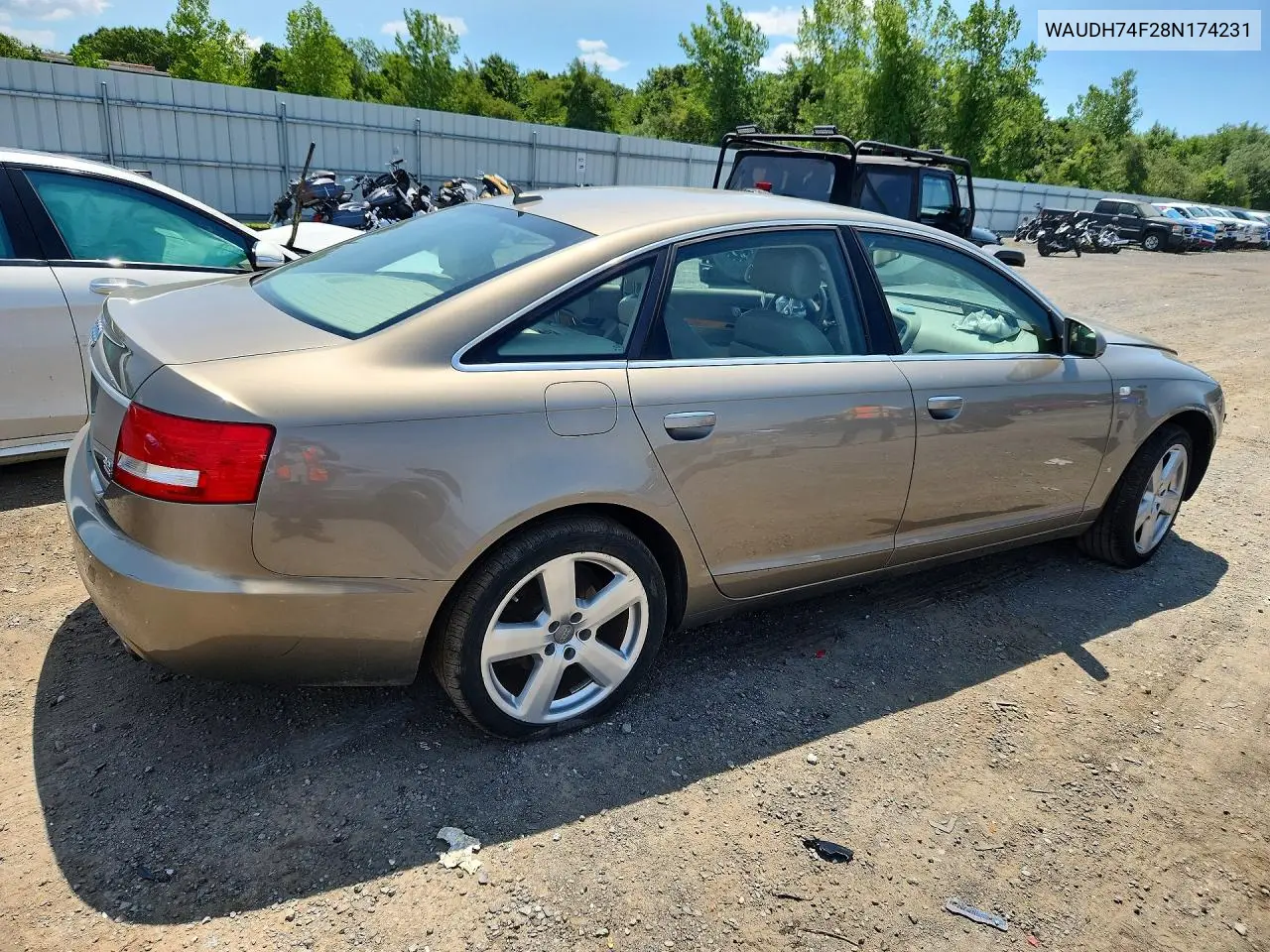 2008 Audi A6 3.2 Quattro VIN: WAUDH74F28N174231 Lot: 61510426