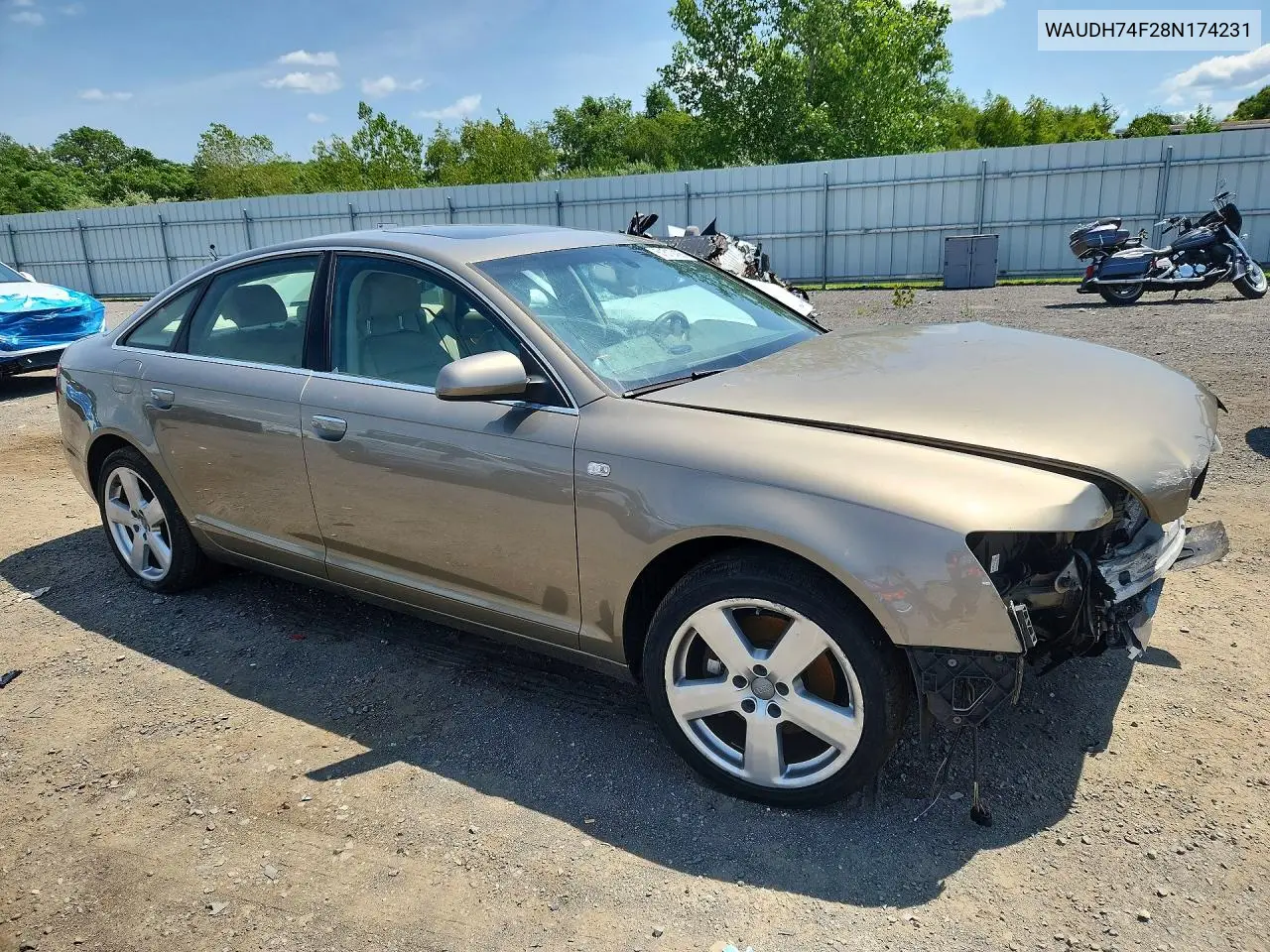 2008 Audi A6 3.2 Quattro VIN: WAUDH74F28N174231 Lot: 61510426
