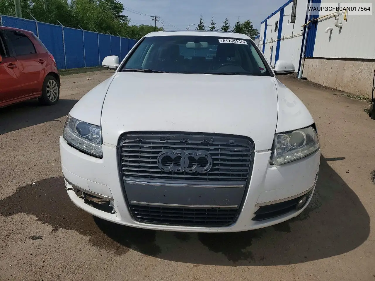 2010 Audi A6 Quattro VIN: WAUPGCFB0AN017564 Lot: 61788146