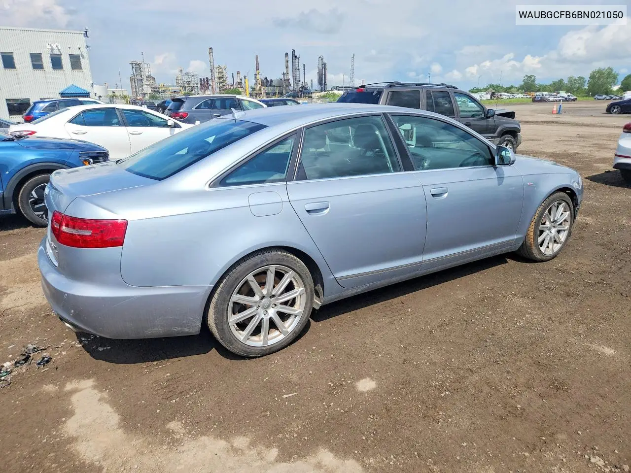 2011 Audi A6 Premium VIN: WAUBGCFB6BN021050 Lot: 58177356