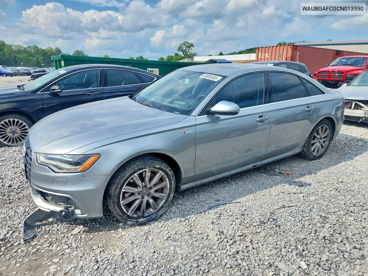 2012 Audi A6 VIN: WAUBGAFC0CN013590 Lot: 60968406