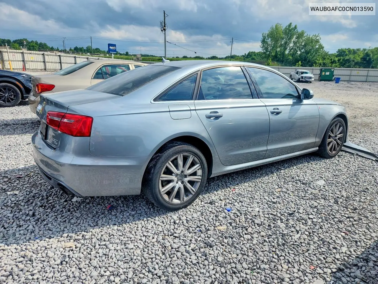 2012 Audi A6 VIN: WAUBGAFC0CN013590 Lot: 60968406