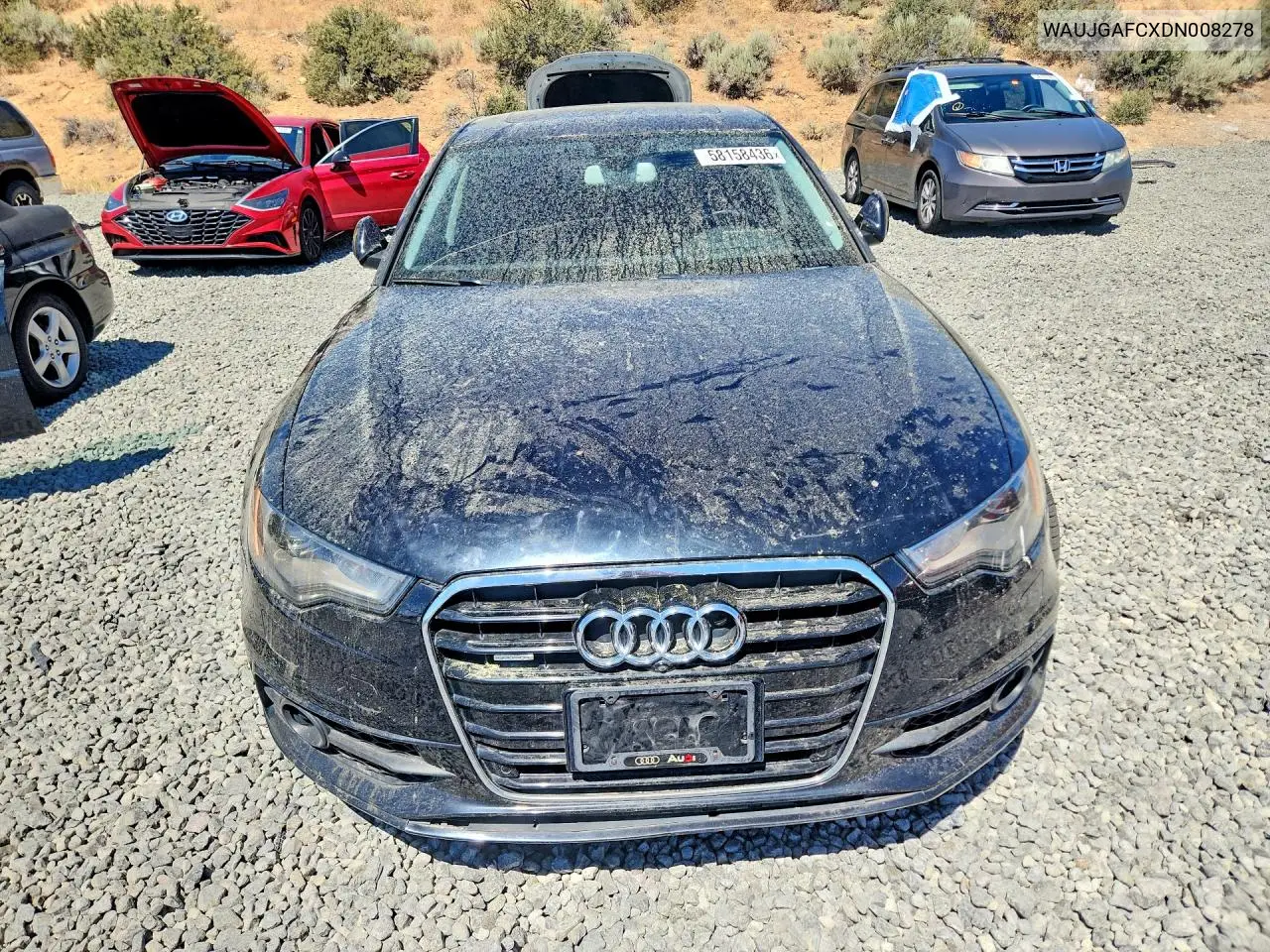2013 Audi A6 VIN: WAUJGAFCXDN008278 Lot: 58158436