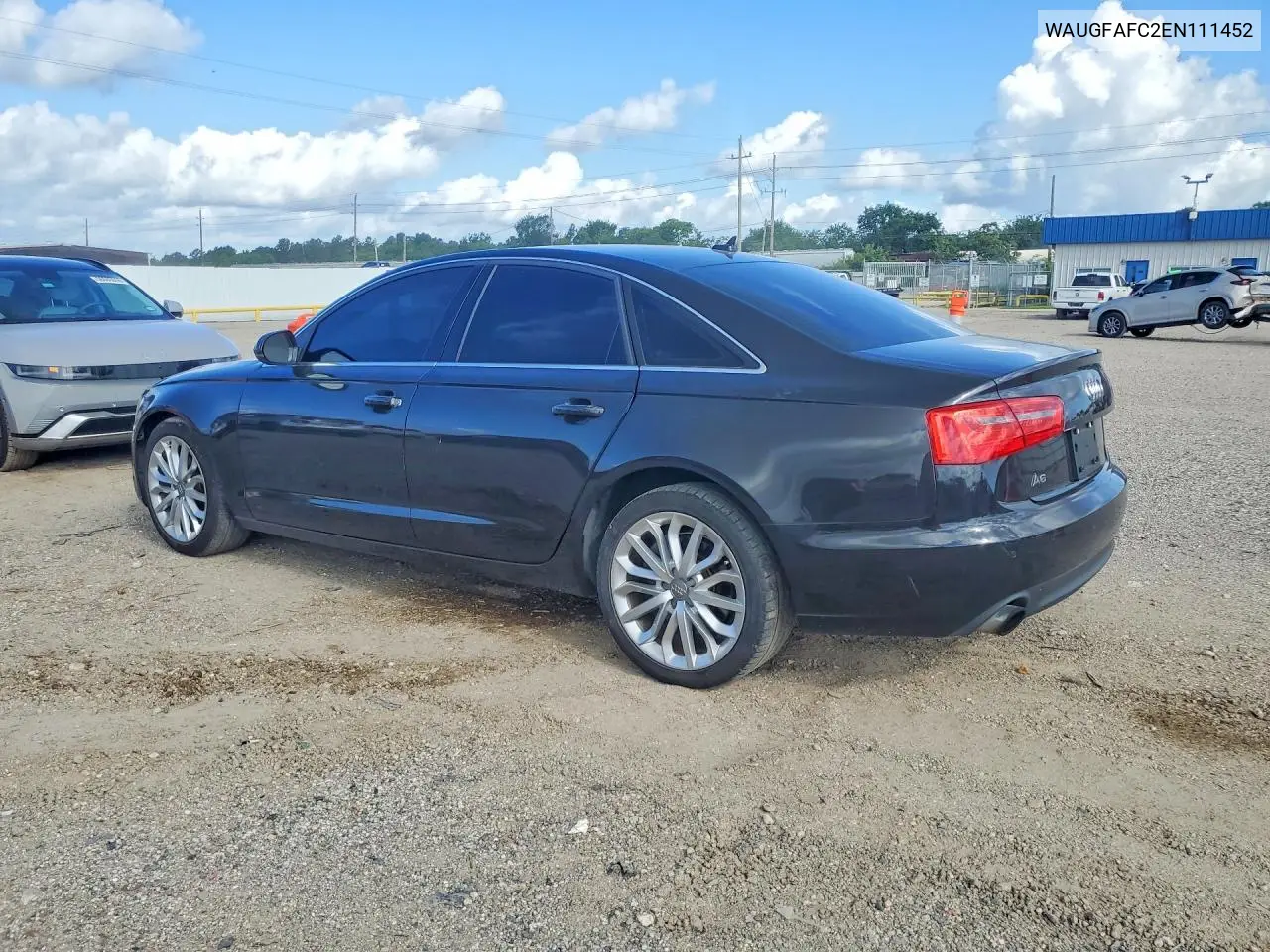 2014 Audi A6 Premium Plus VIN: WAUGFAFC2EN111452 Lot: 56700666