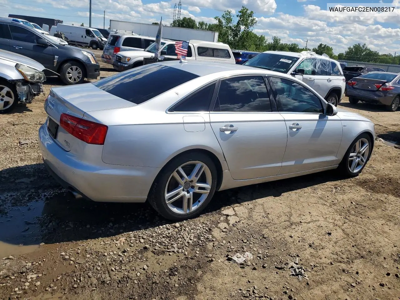 2014 Audi A6 Premium Plus VIN: WAUFGAFC2EN008217 Lot: 58102186