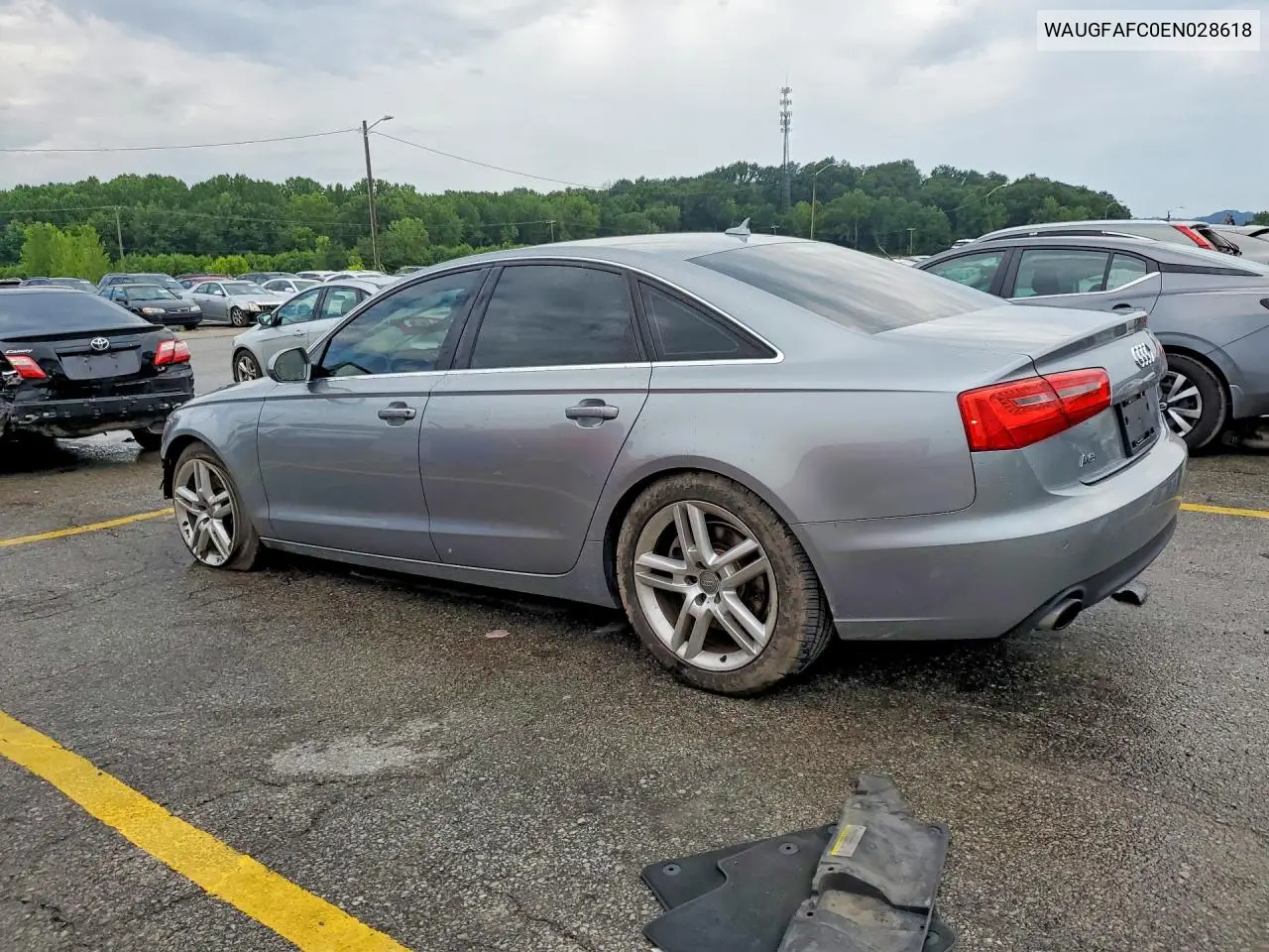 2014 Audi A6 Premium Plus VIN: WAUGFAFC0EN028618 Lot: 60022716