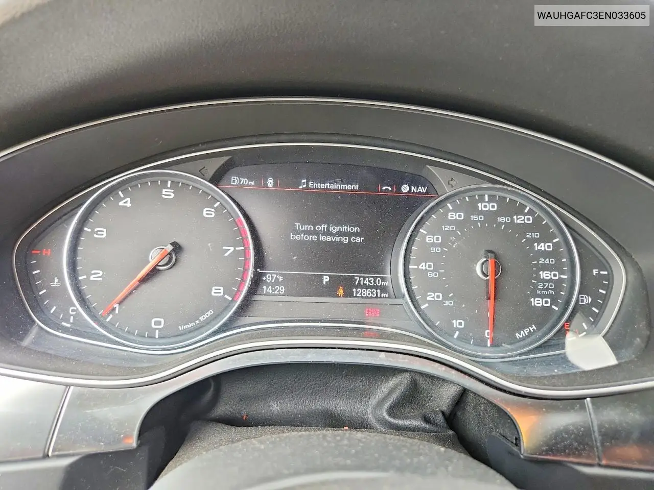 2014 Audi A6 Prestige VIN: WAUHGAFC3EN033605 Lot: 60178356