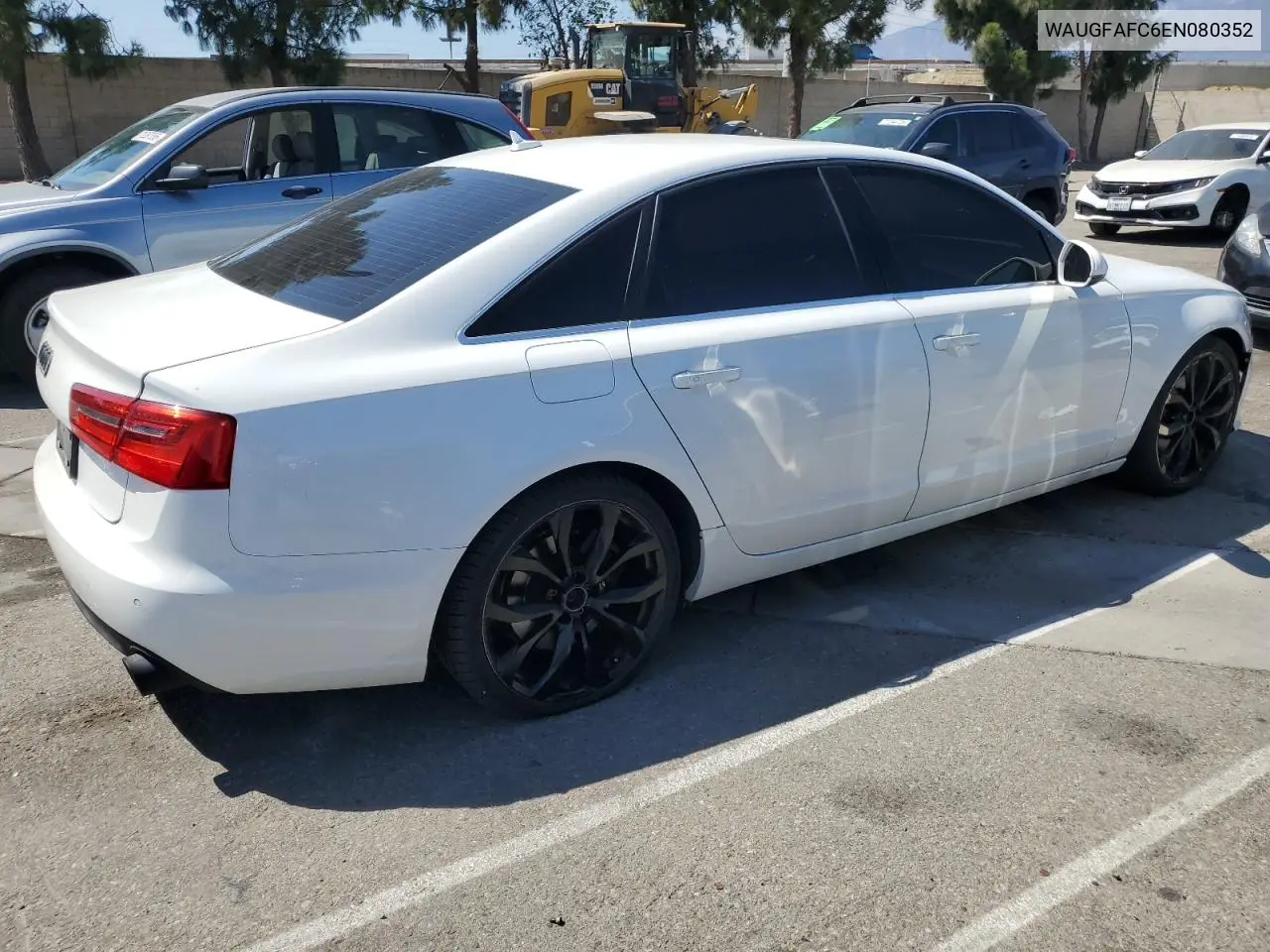 2014 Audi A6 Premium Plus VIN: WAUGFAFC6EN080352 Lot: 71560315
