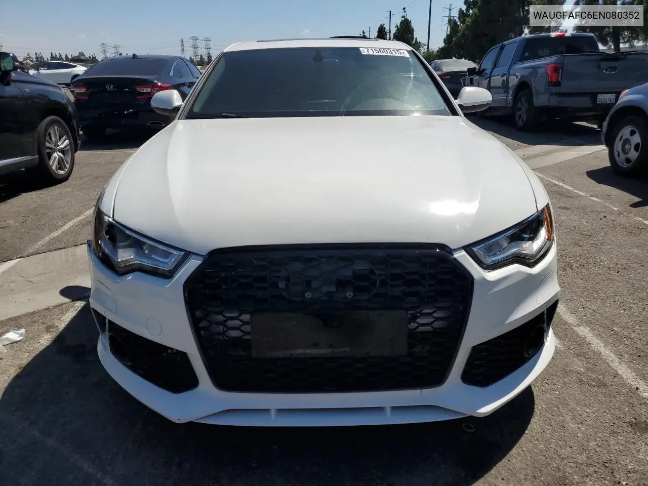 2014 Audi A6 Premium Plus VIN: WAUGFAFC6EN080352 Lot: 71560315