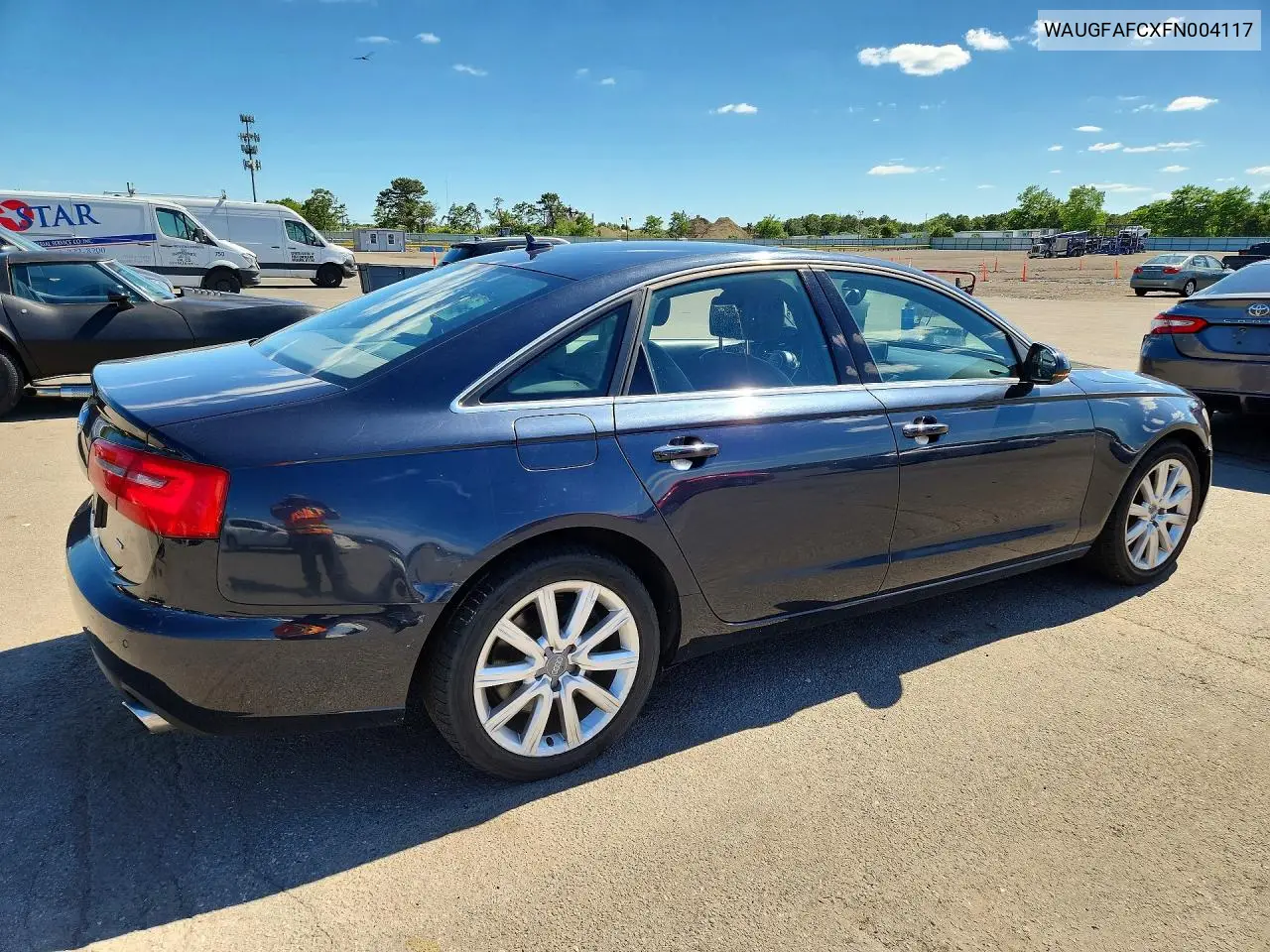 2015 Audi A6 Premium Plus VIN: WAUGFAFCXFN004117 Lot: 57555876