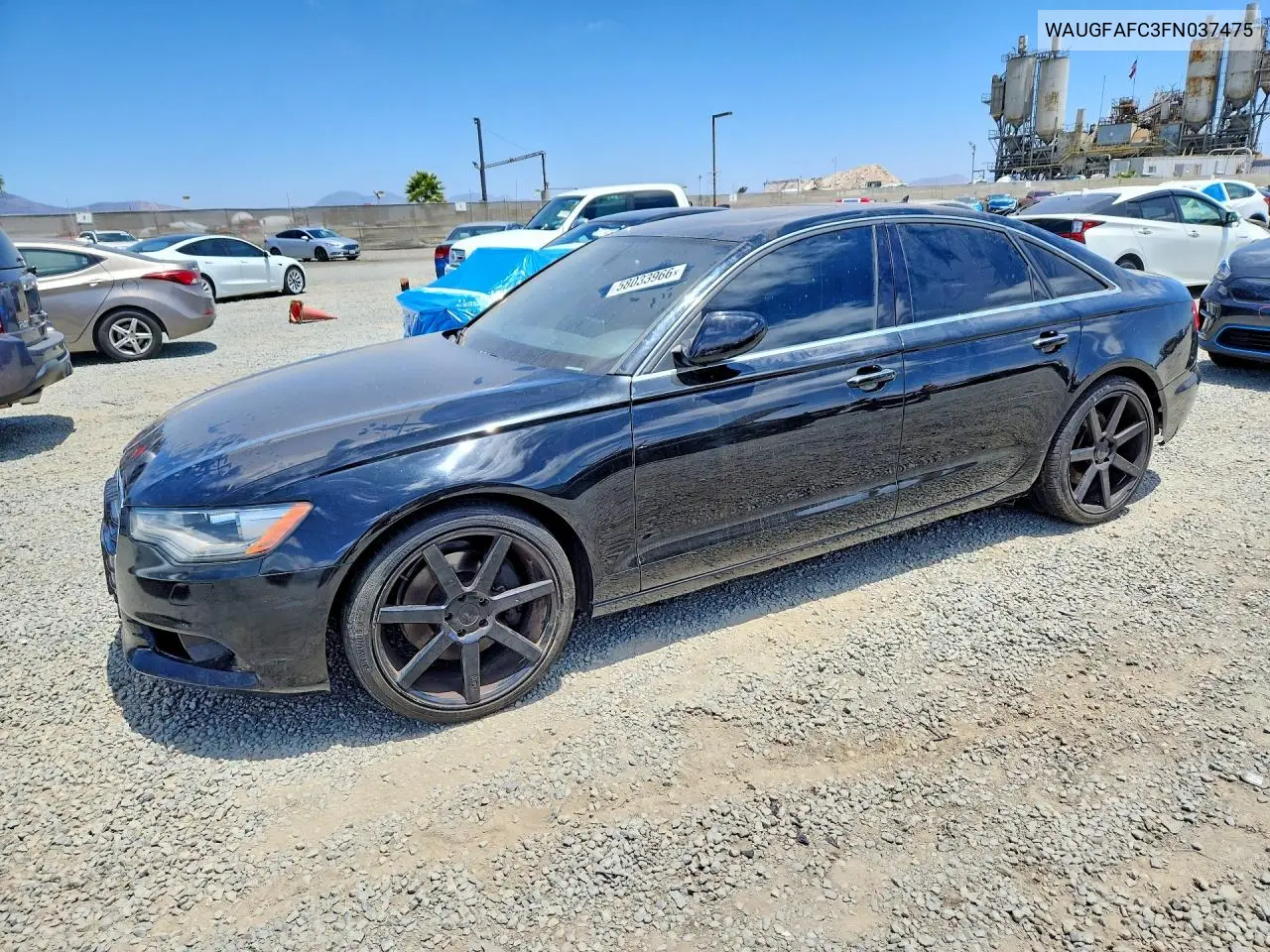 2015 Audi A6 Premium Plus VIN: WAUGFAFC3FN037475 Lot: 58033966