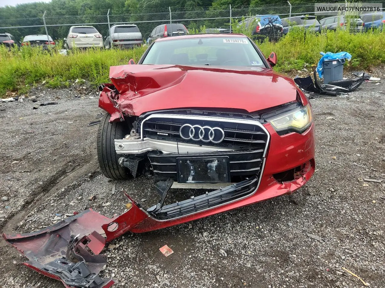 2015 Audi A6 Premium Plus VIN: WAUGFAFC7FN007816 Lot: 58159276