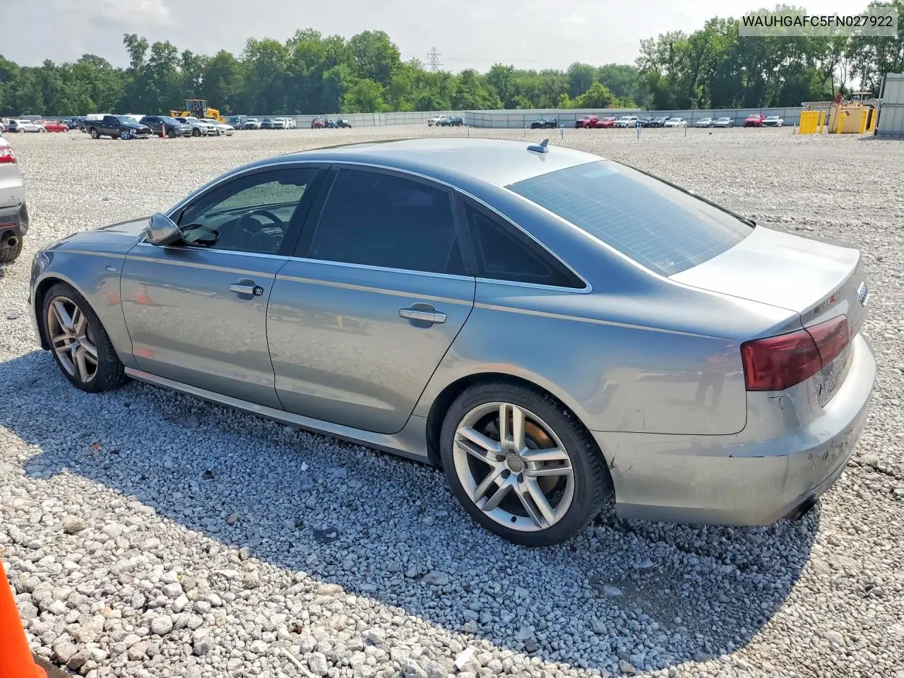 2015 Audi A6 Prestige VIN: WAUHGAFC5FN027922 Lot: 59739156