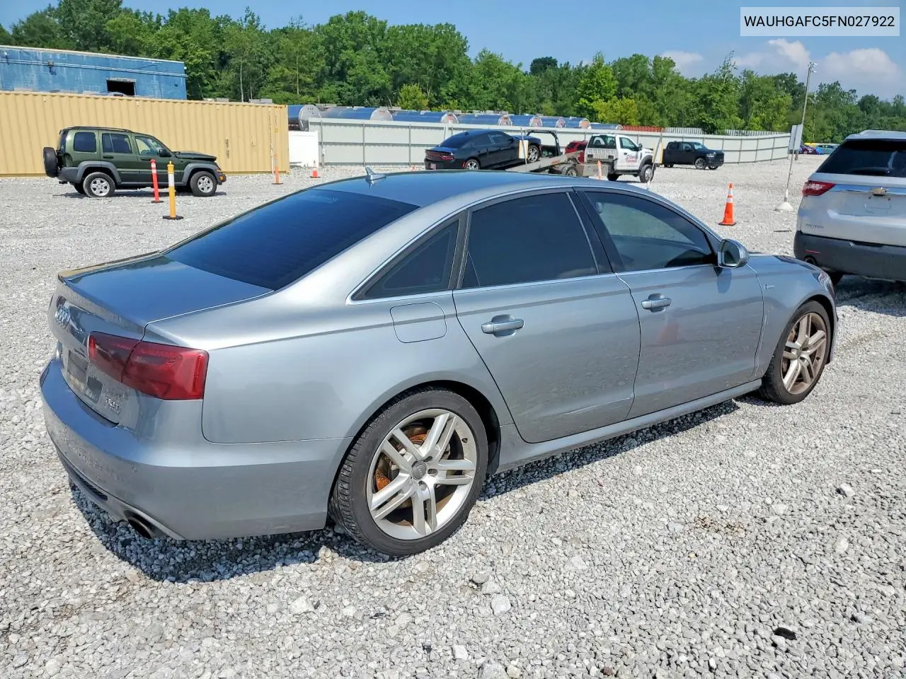 2015 Audi A6 Prestige VIN: WAUHGAFC5FN027922 Lot: 59739156