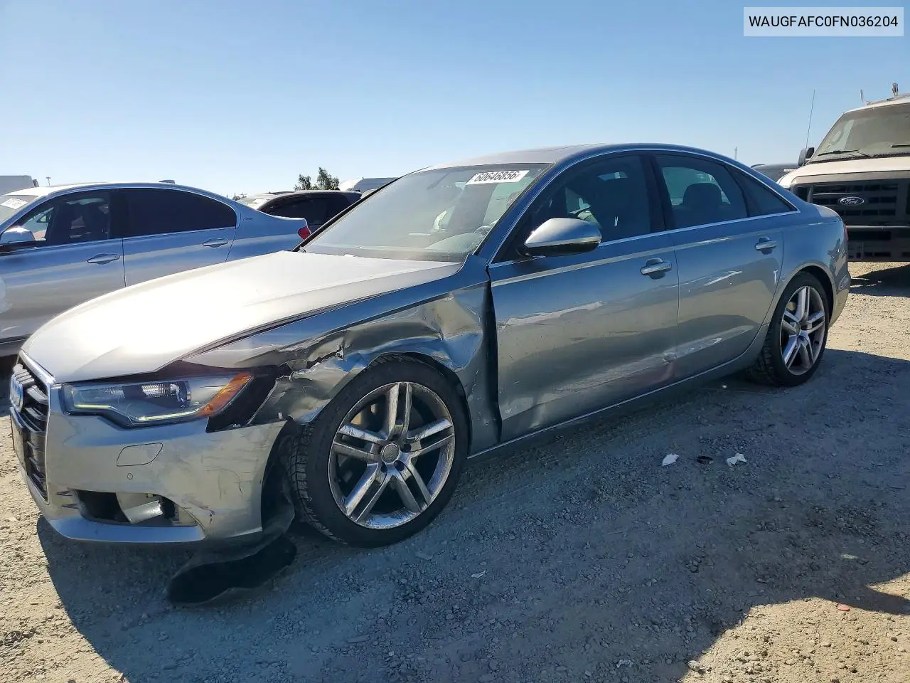 2015 Audi A6 Premium Plus VIN: WAUGFAFC0FN036204 Lot: 60646856