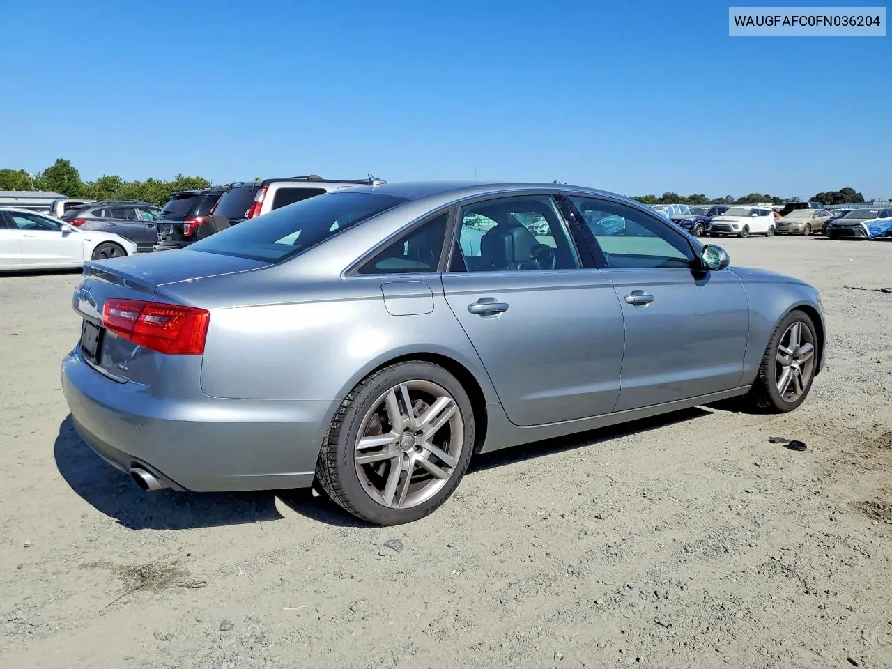 2015 Audi A6 Premium Plus VIN: WAUGFAFC0FN036204 Lot: 60646856