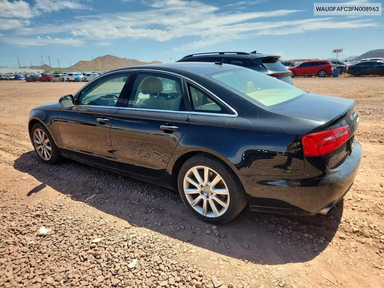 2015 Audi A6 Premium Plus VIN: WAUGFAFC3FN008963 Lot: 61040656