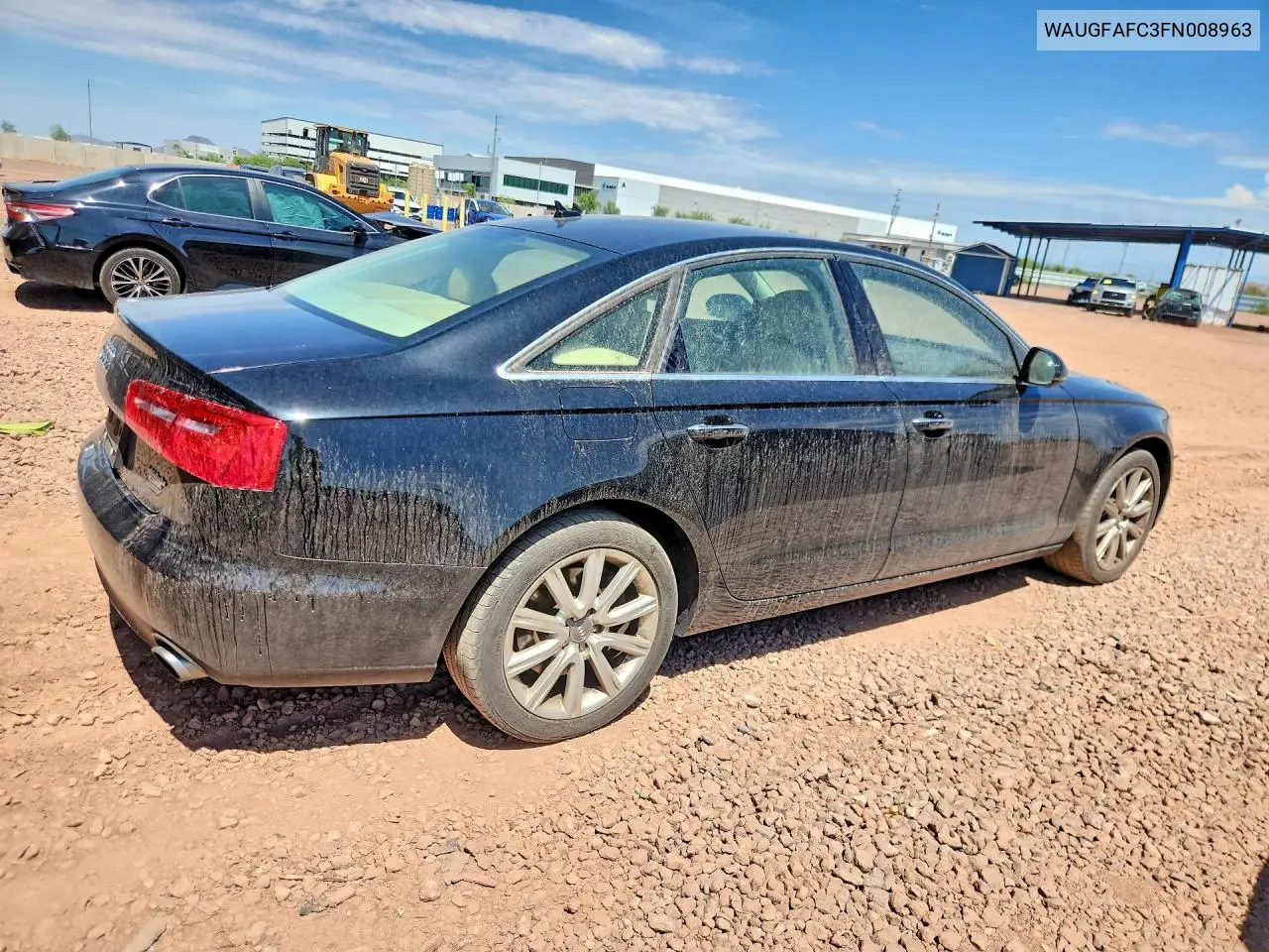 2015 Audi A6 Premium Plus VIN: WAUGFAFC3FN008963 Lot: 61040656