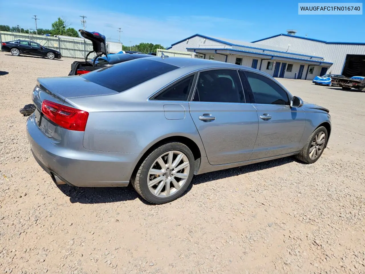 2015 Audi A6 Premium Plus VIN: WAUGFAFC1FN016740 Lot: 61156026