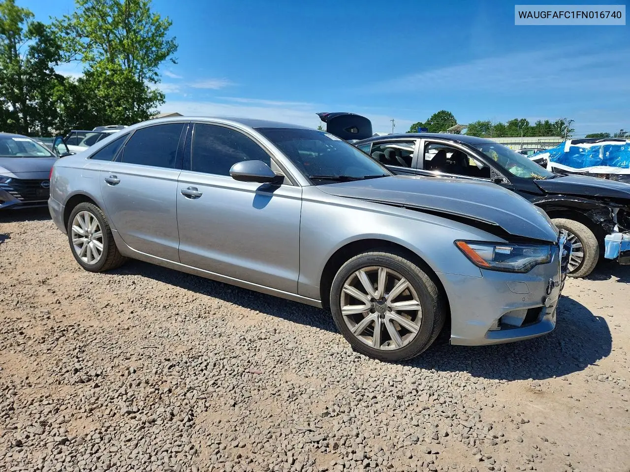 2015 Audi A6 Premium Plus VIN: WAUGFAFC1FN016740 Lot: 61156026