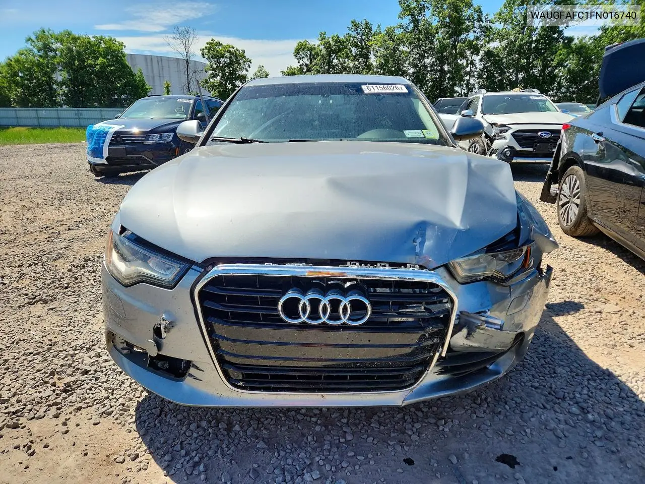 2015 Audi A6 Premium Plus VIN: WAUGFAFC1FN016740 Lot: 61156026