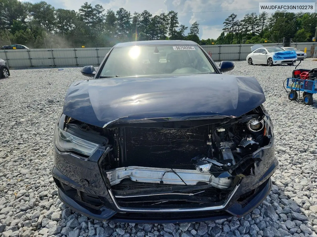 2016 Audi A6 Premium Plus VIN: WAUDFAFC3GN102278 Lot: 56758286