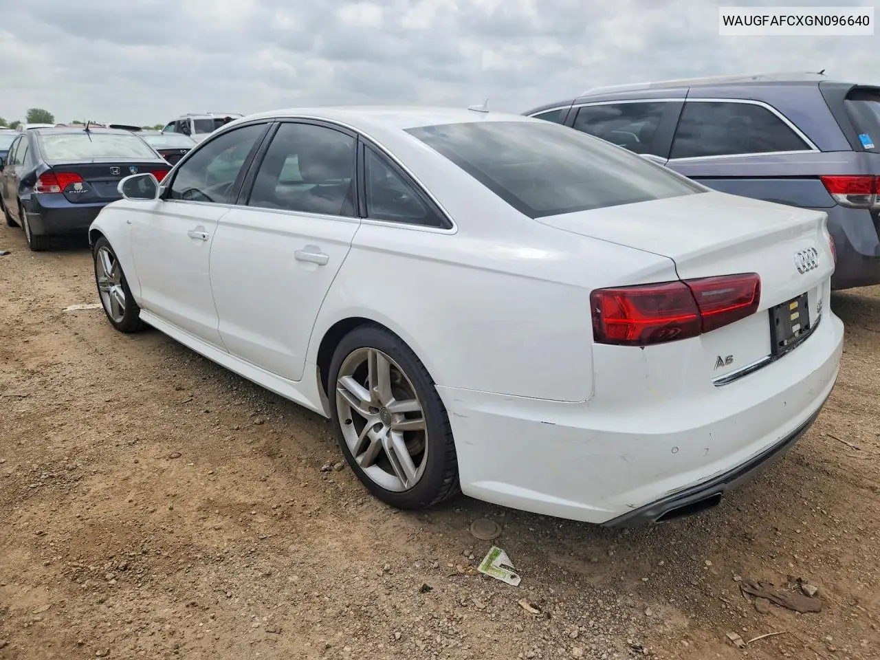 2016 Audi A6 Premium Plus VIN: WAUGFAFCXGN096640 Lot: 58682716