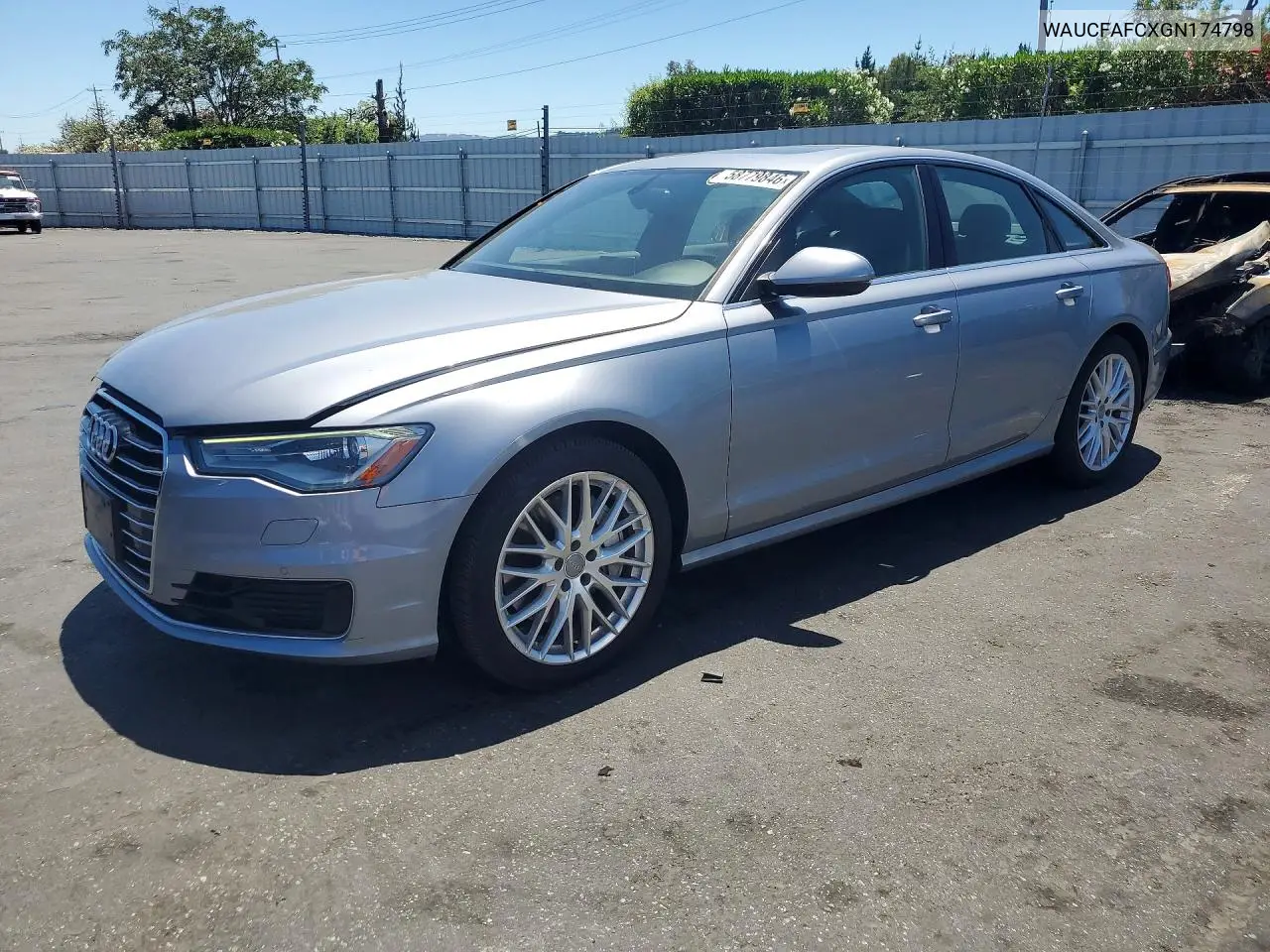 2016 Audi A6 Premium VIN: WAUCFAFCXGN174798 Lot: 58779846