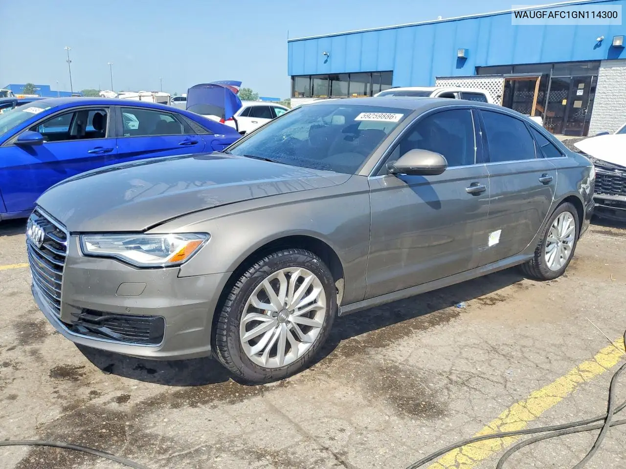 2016 Audi A6 Premium Plus VIN: WAUGFAFC1GN114300 Lot: 59259886