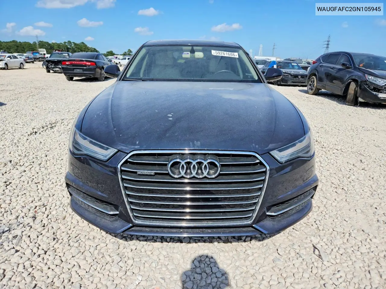 2016 Audi A6 Premium Plus VIN: WAUGFAFC2GN105945 Lot: 59261686