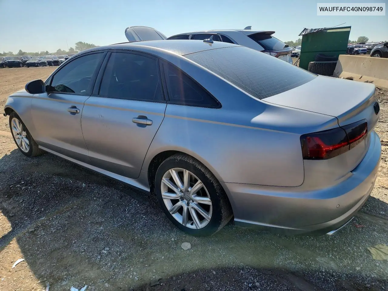 2016 Audi A6 Premium VIN: WAUFFAFC4GN098749 Lot: 60120616