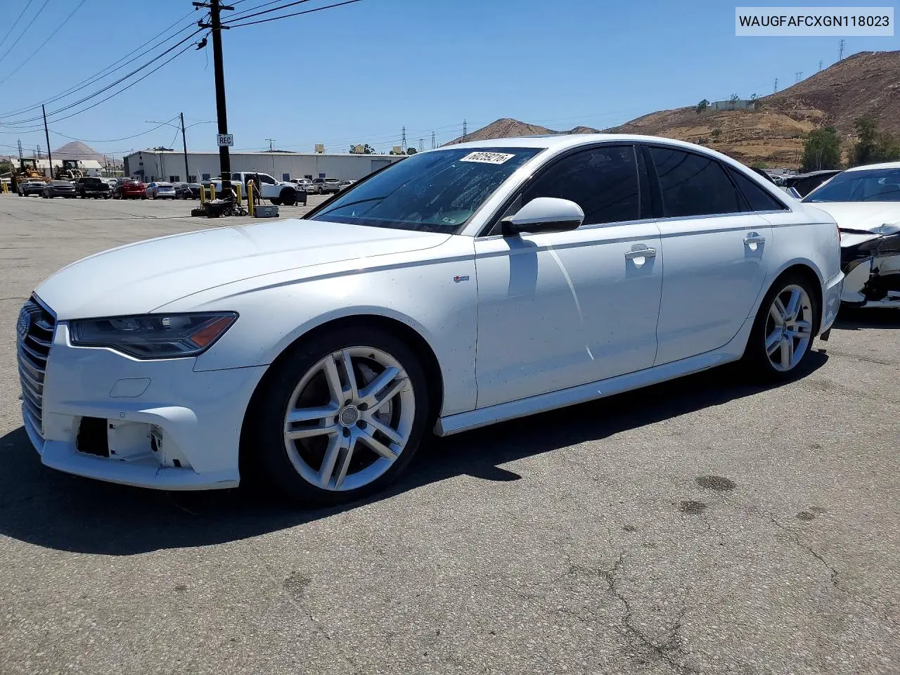 2016 Audi A6 Premium Plus VIN: WAUGFAFCXGN118023 Lot: 60259216