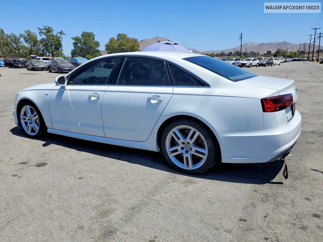 2016 Audi A6 Premium Plus VIN: WAUGFAFCXGN118023 Lot: 60259216