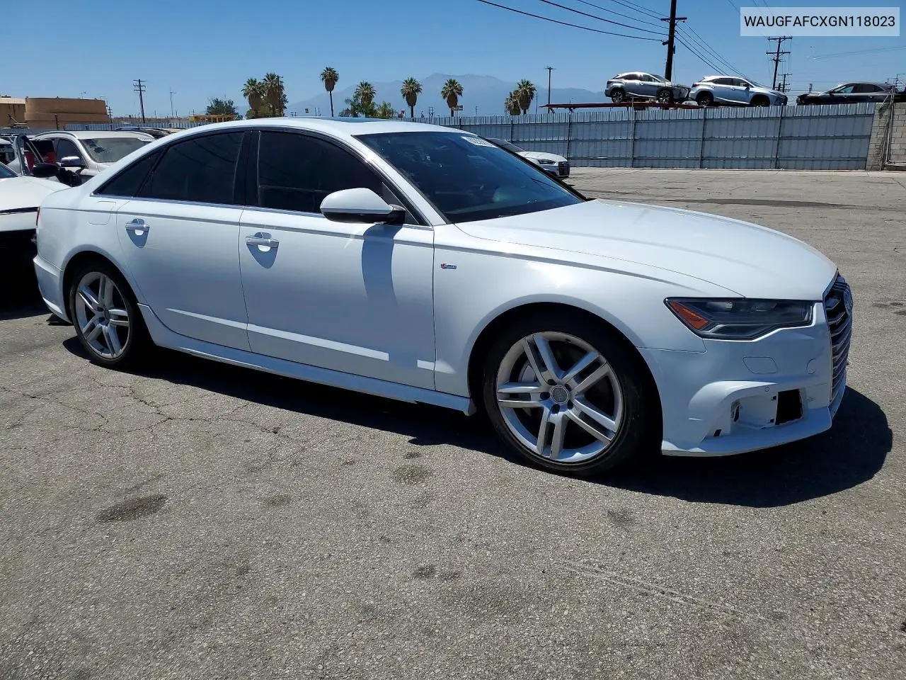 2016 Audi A6 Premium Plus VIN: WAUGFAFCXGN118023 Lot: 60259216