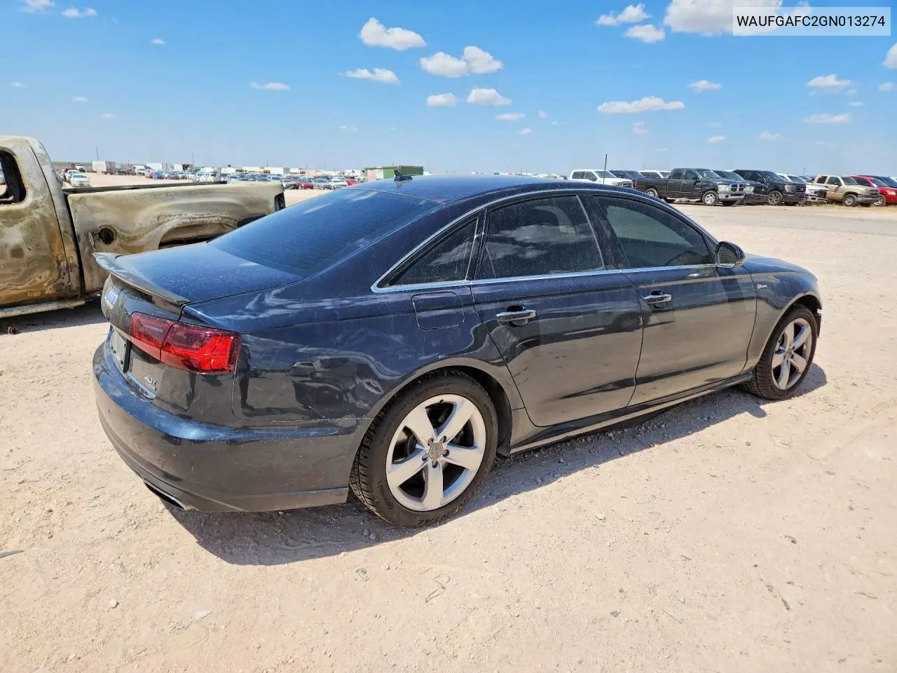 2016 Audi A6 Premium Plus VIN: WAUFGAFC2GN013274 Lot: 60372046
