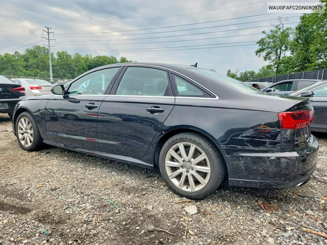 2016 Audi A6 Premium Plus VIN: WAUGFAFC2GN080979 Lot: 60513996