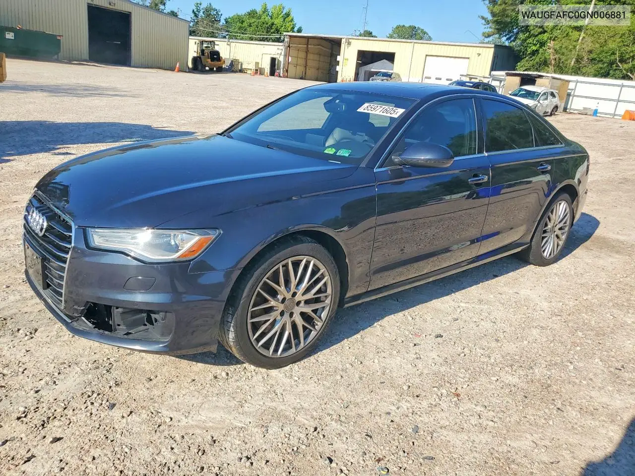 2016 Audi A6 Premium Plus VIN: WAUGFAFC0GN006881 Lot: 85971605