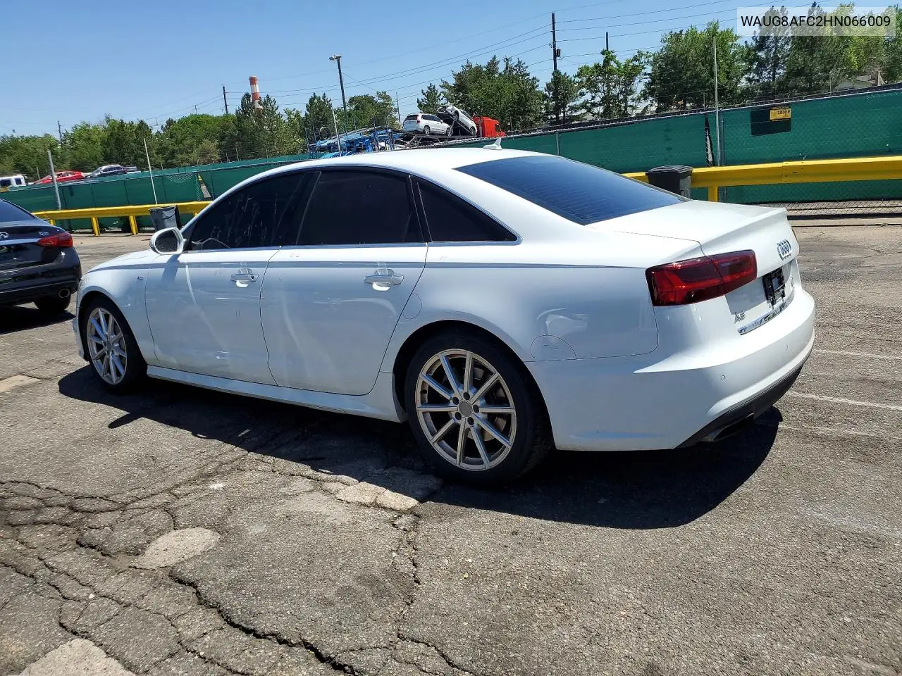 2017 Audi A6 Premium Plus VIN: WAUG8AFC2HN066009 Lot: 57695646
