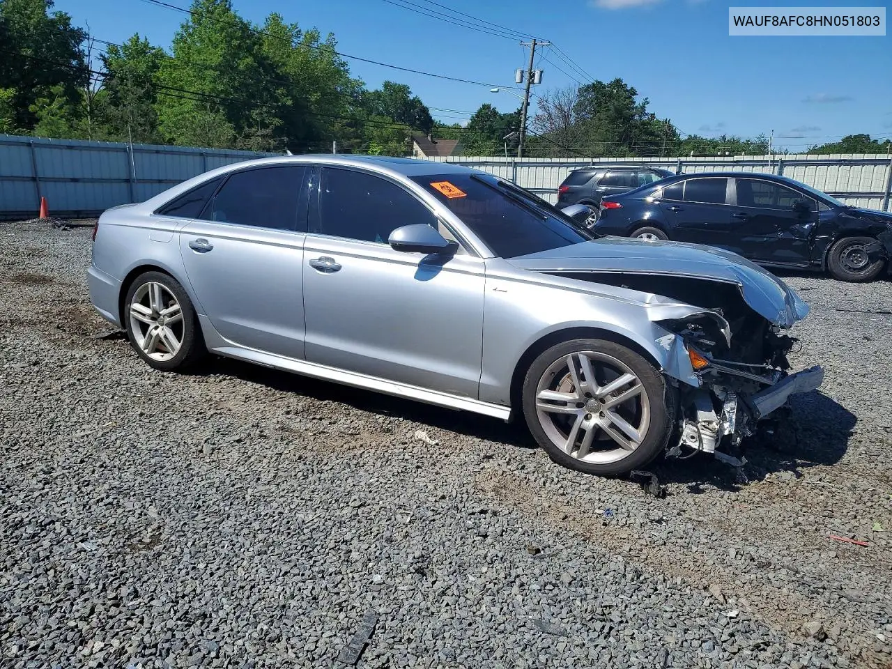 2017 Audi A6 Premium VIN: WAUF8AFC8HN051803 Lot: 60242316