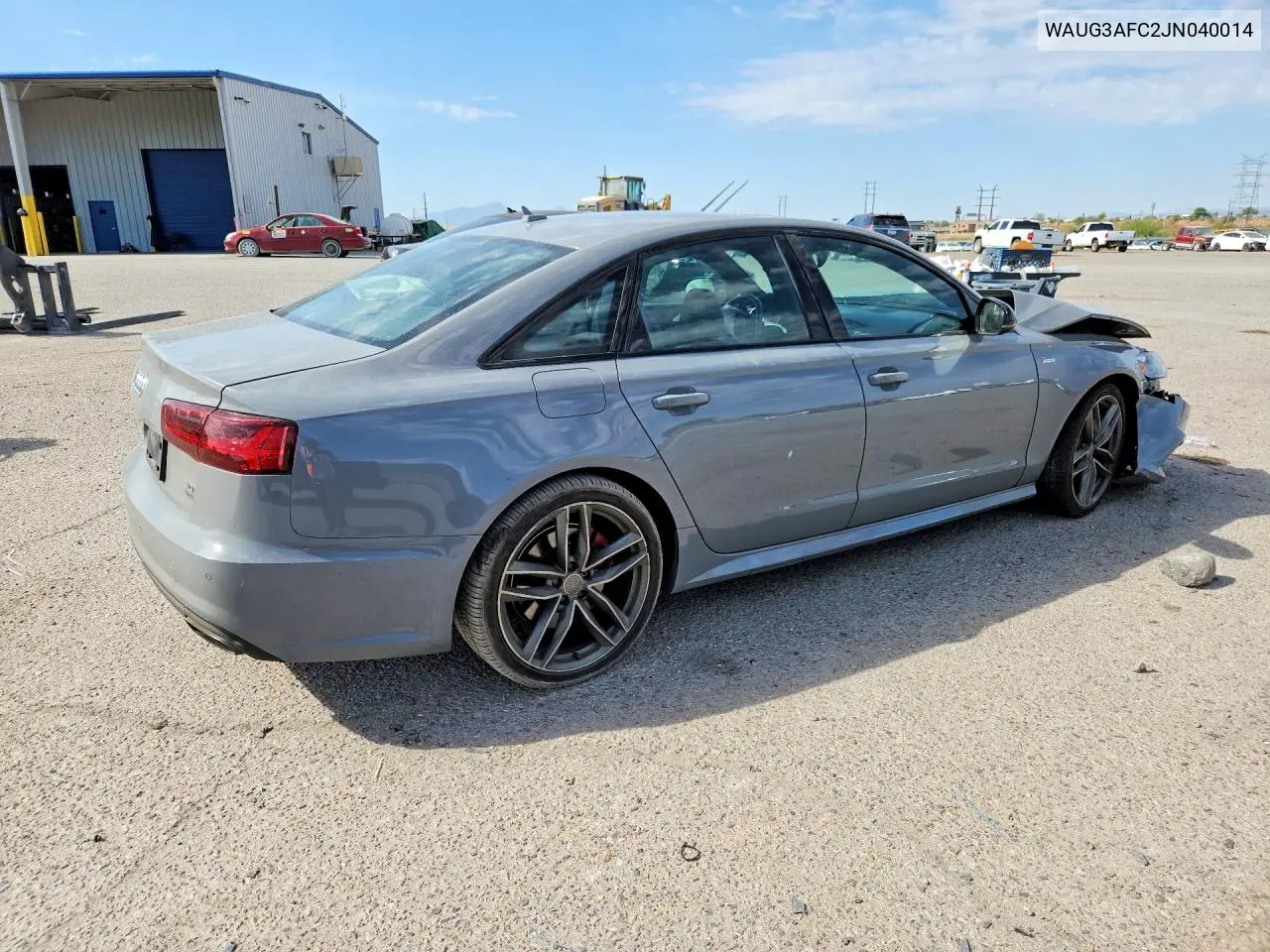 2018 Audi A6 Premium Plus VIN: WAUG3AFC2JN040014 Lot: 57255196
