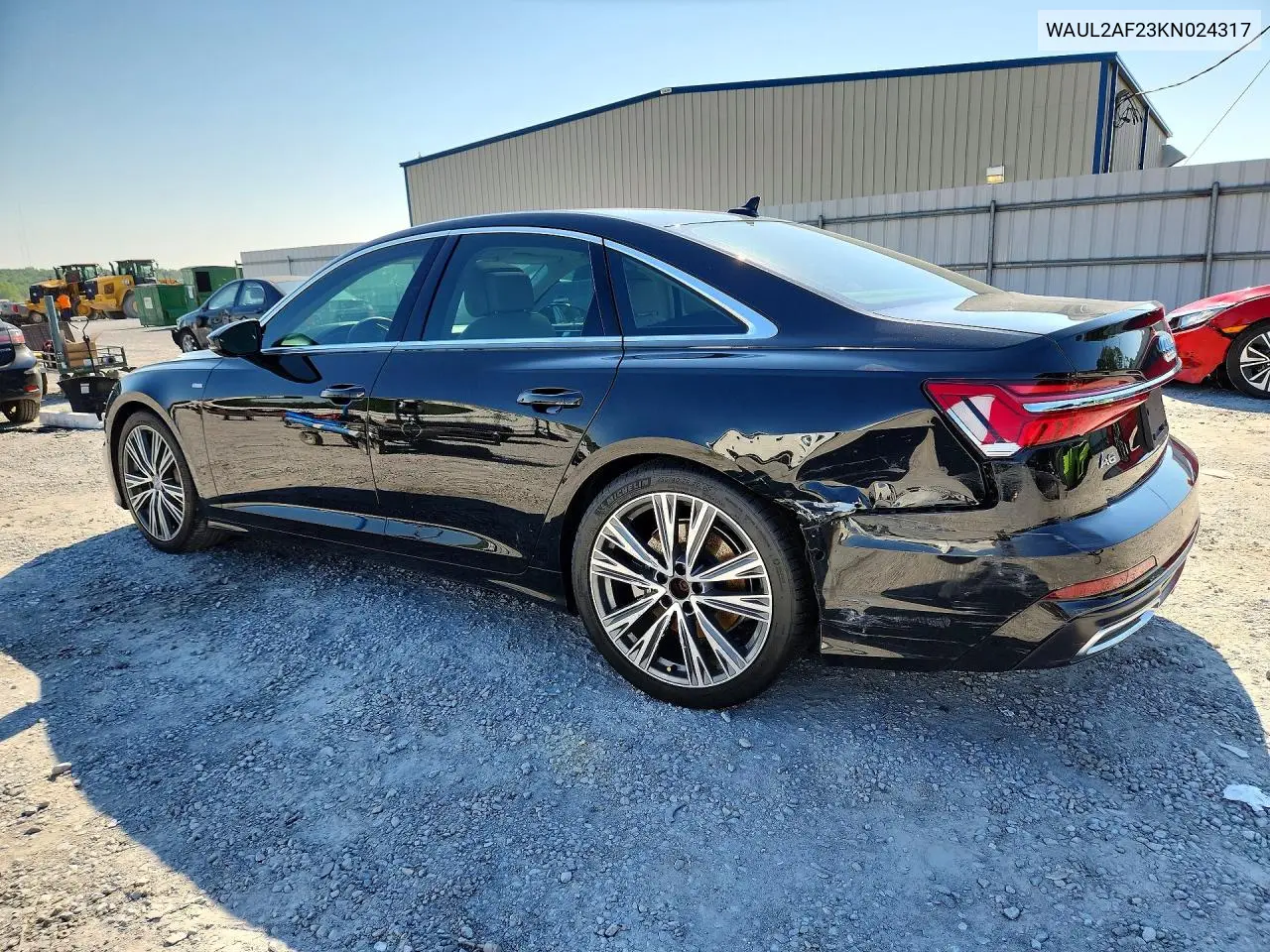 2019 Audi A6 Premium Plus VIN: WAUL2AF23KN024317 Lot: 60012636