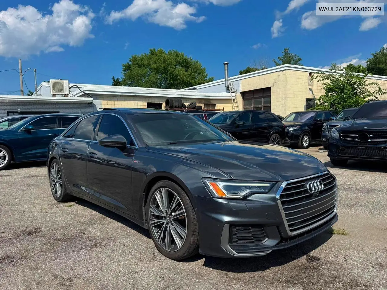 2019 Audi A6 55 Premium VIN: WAUL2AF21KN063729 Lot: 61194126