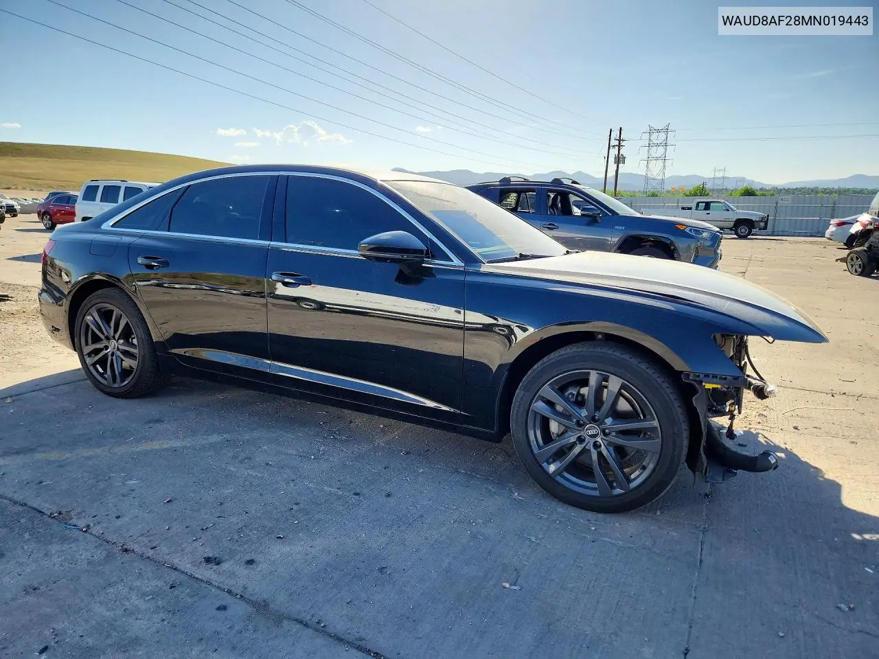 2021 Audi A6 Premium VIN: WAUD8AF28MN019443 Lot: 57057686