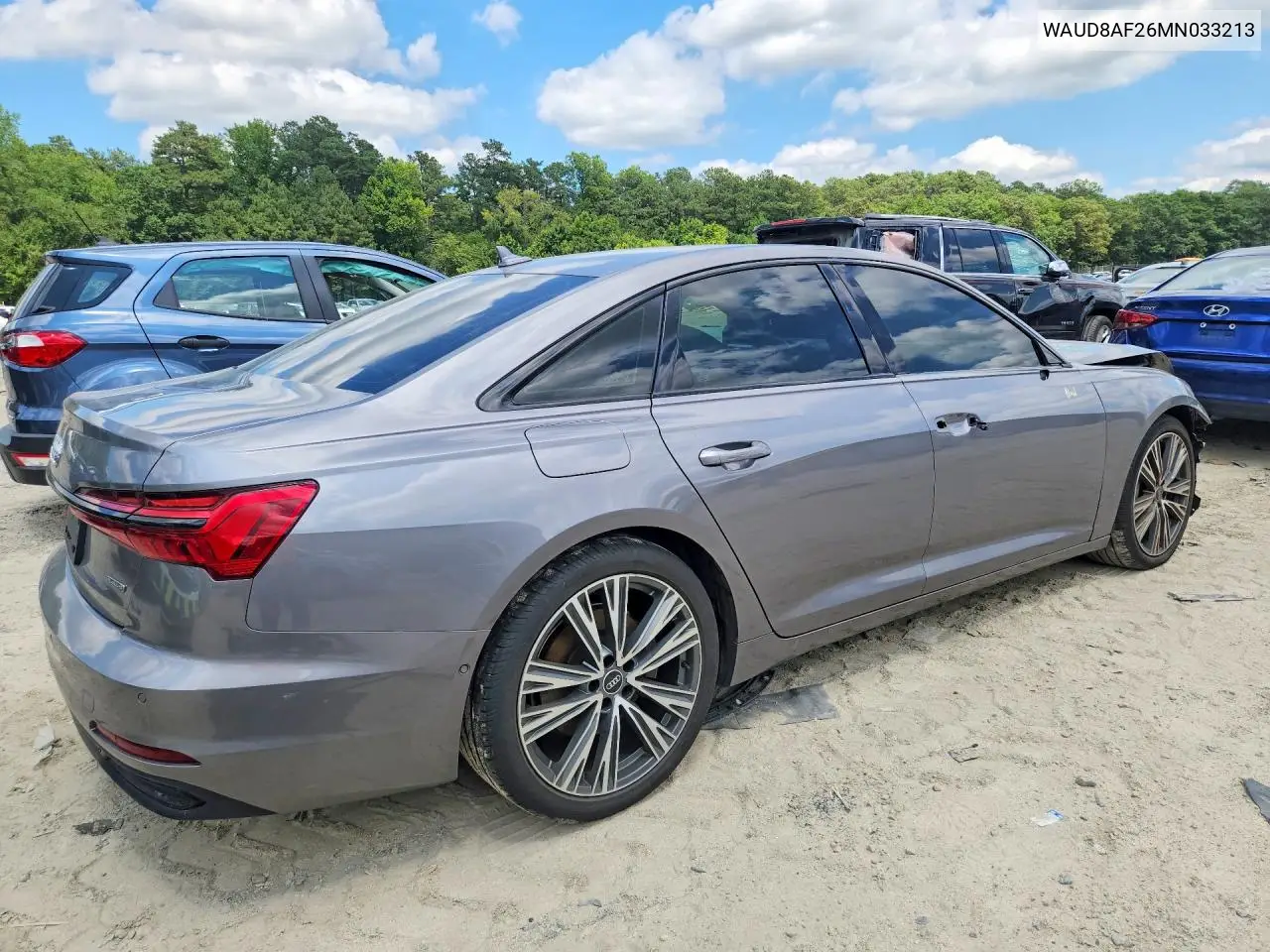 2021 Audi A6 Premium VIN: WAUD8AF26MN033213 Lot: 59247136