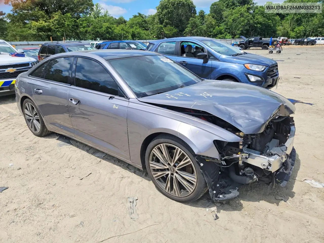 2021 Audi A6 Premium VIN: WAUD8AF26MN033213 Lot: 59247136