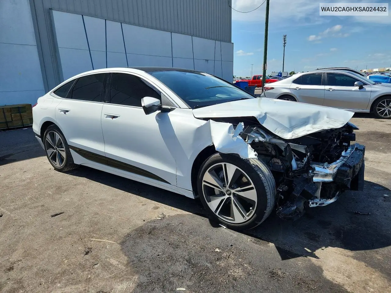 2025 Audi A6 E-Tron Premium Plus 55 VIN: WAU2CAGHXSA024432 Lot: 62269986