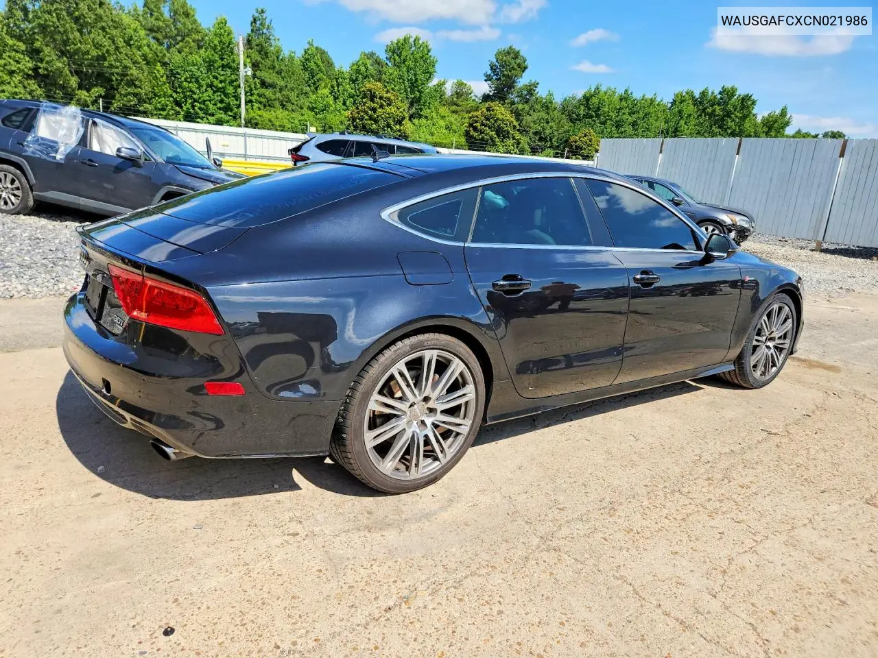 2012 Audi A7 Prestige VIN: WAUSGAFCXCN021986 Lot: 58331726