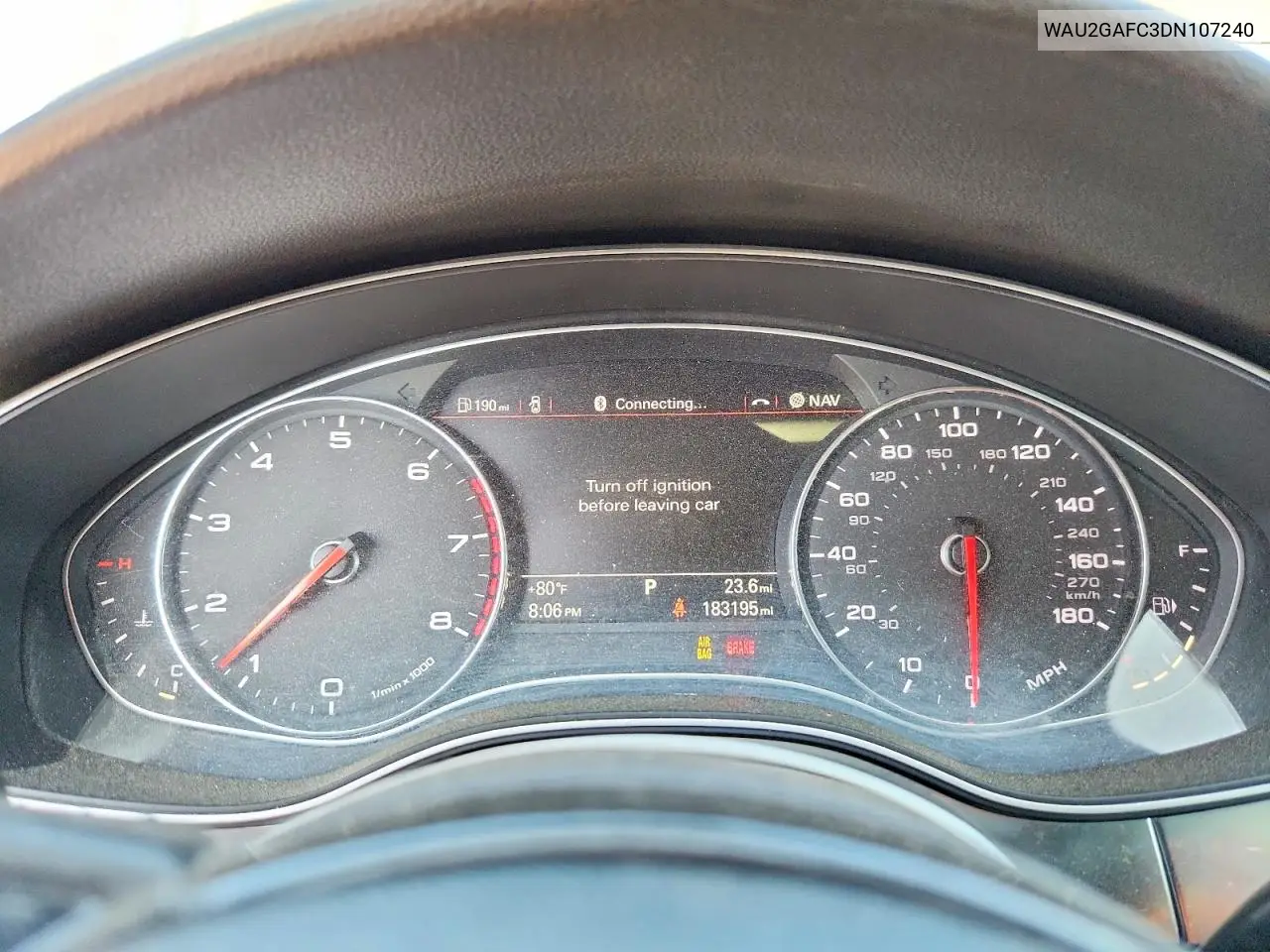 2013 Audi A7 Prestige VIN: WAU2GAFC3DN107240 Lot: 58831046